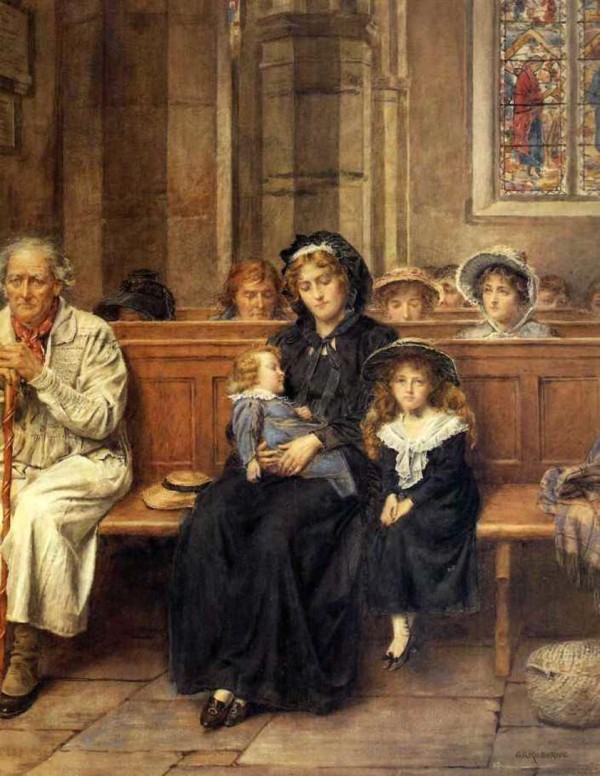 In Church by George Goodwin Kilburne